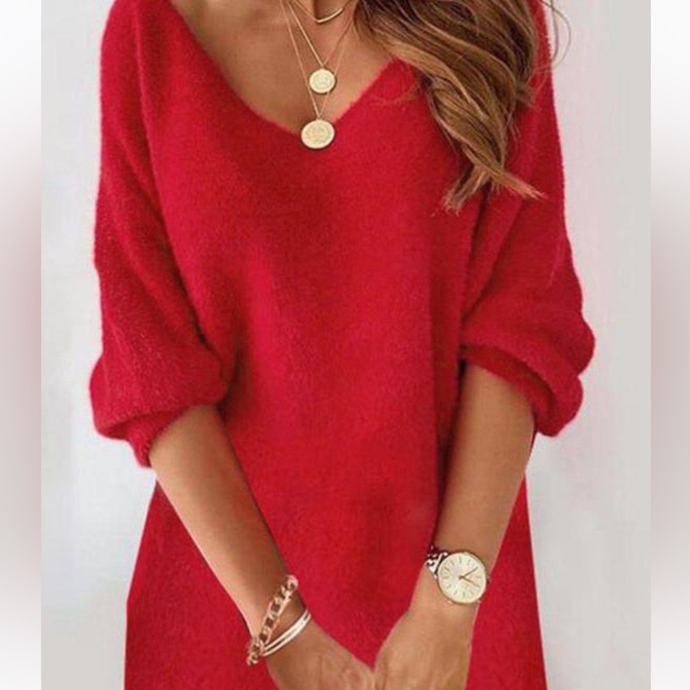Cute soft v neck dress